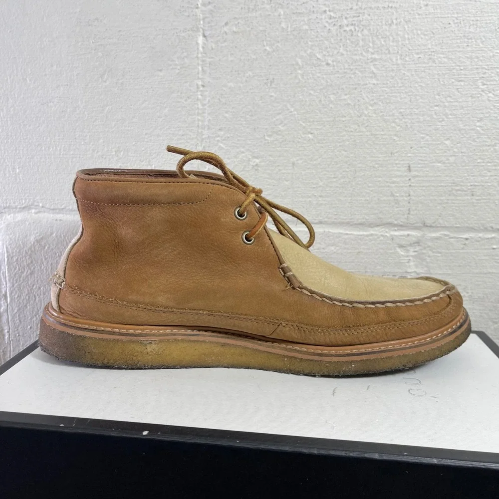 Sperry Top Sider 4 JCrew Brown Suede Leather Chukka Boots Men's Size 12 M‎